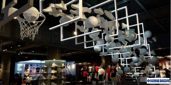 上海耐克旗舰店装饰3D打印巨型展示模型