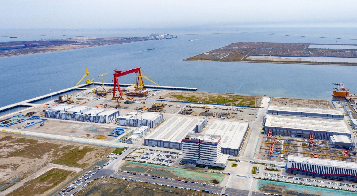 海油发展天津海洋装备智能制造基地主体施工完